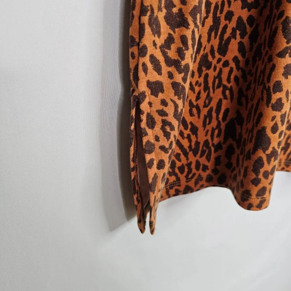 NWT LANE BRYANT Tunic Top BROWN ANIMAL CHEETAH Print size 22/24 Casual Basic - Picture 6 of 9